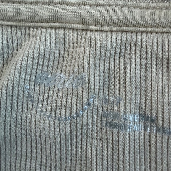 Cream Ribbed Tank Top - Picture 2 of 4